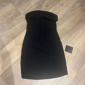 Lulu's Classic Black Strapless Dress